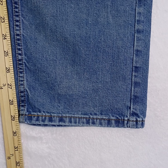 Levis 505 Mens 36x30 Blue Denim Jeans Straight Fit - Picture 5 of 14